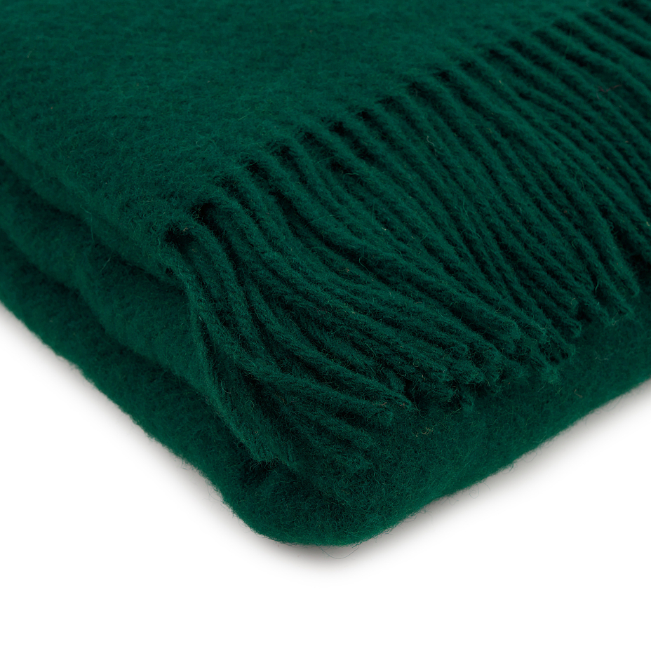 Wool blanket solid green