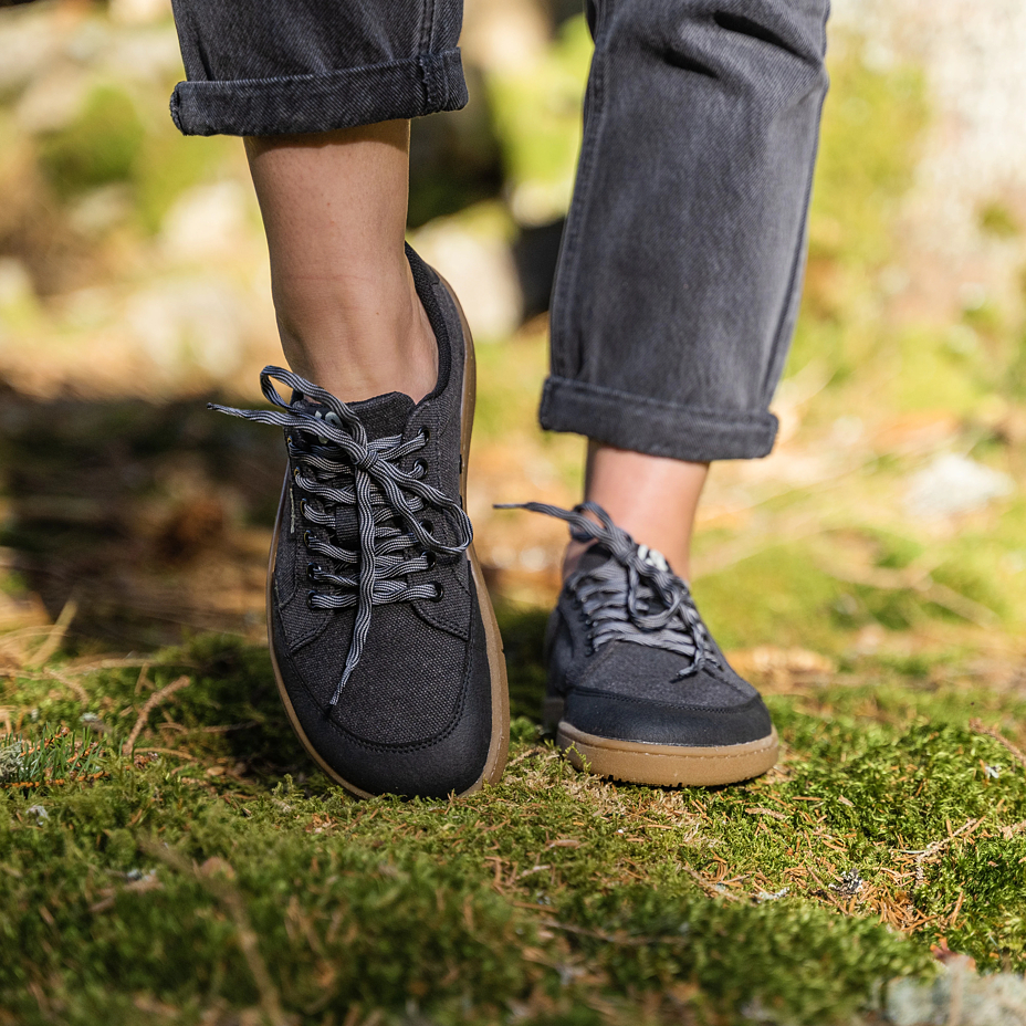 Women’s barefoot textile sneakers Oxy black