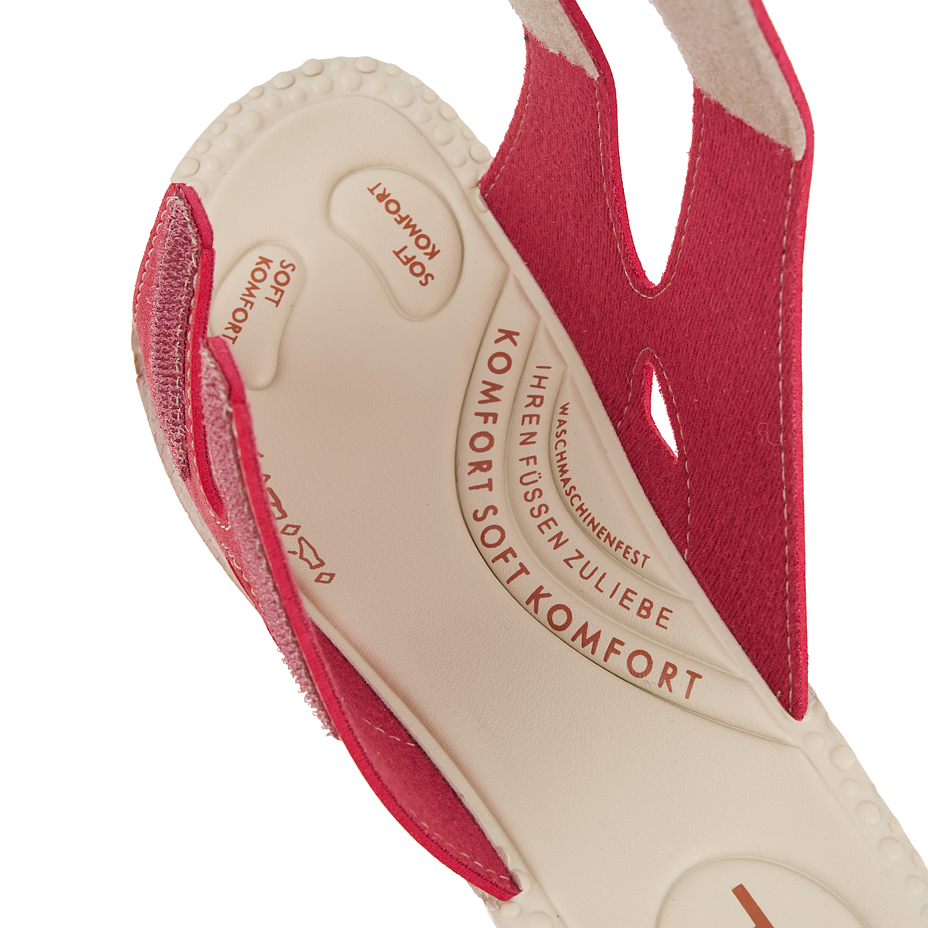 Milena women's gel wedge slides red