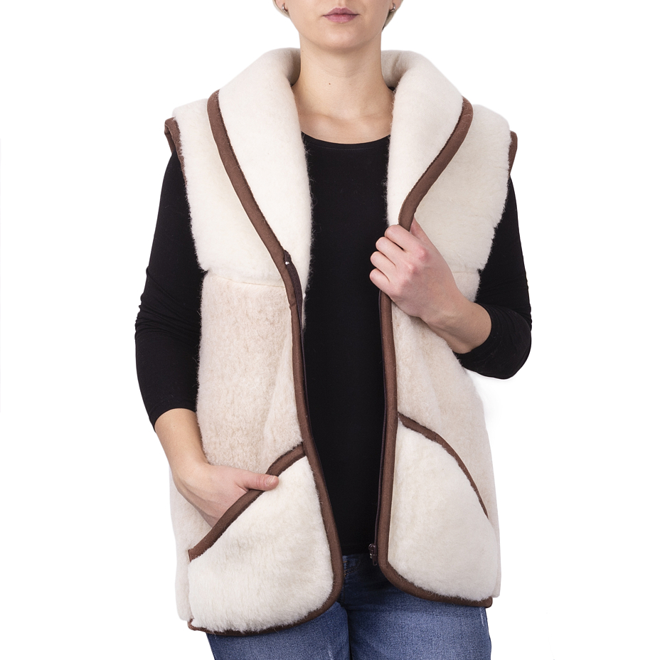 Vlnka Wool Vest with Collar