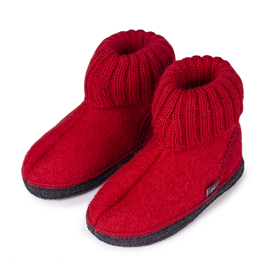 Kids’ Silvie Felt TV Slippers Red
