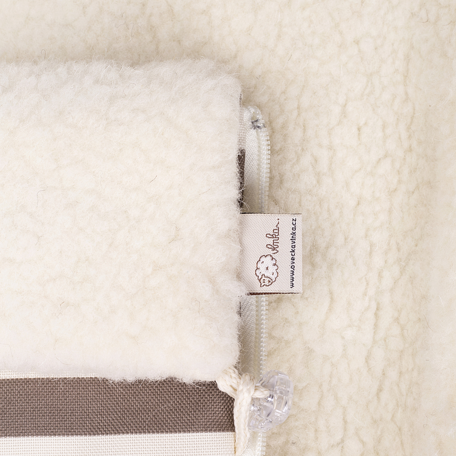 Footmuff with Wool Lining Stripes