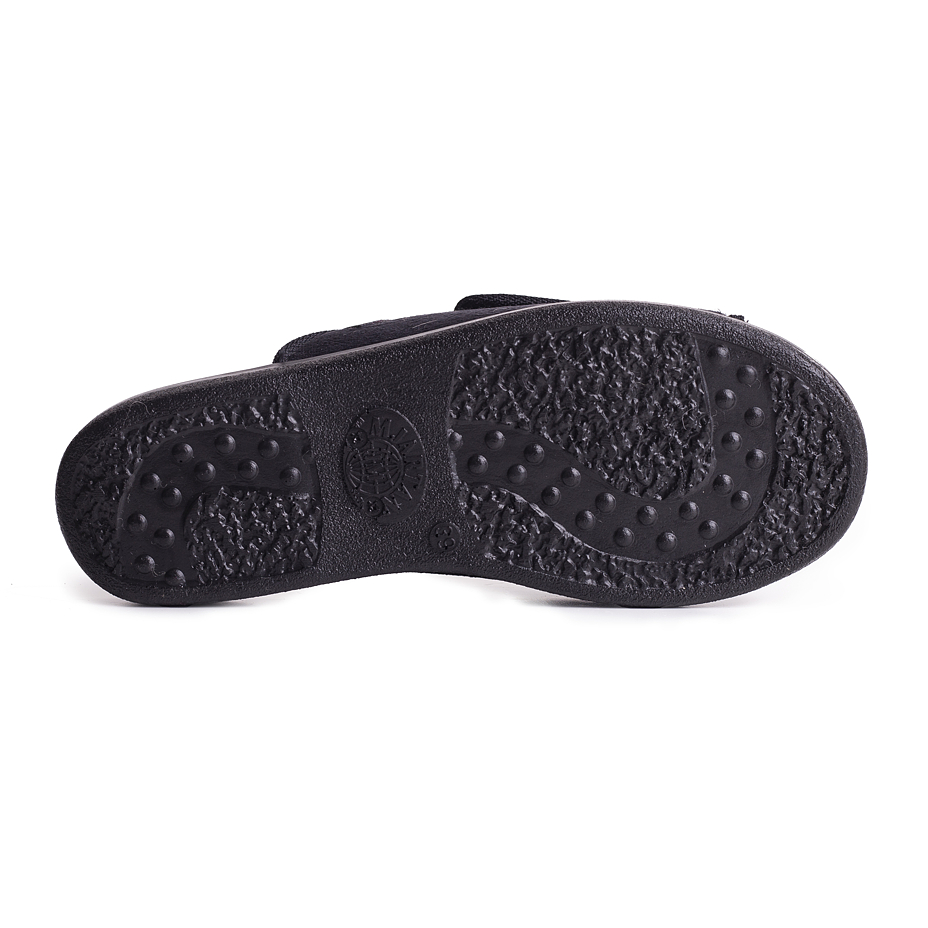 Women's Velcro Bandage Slippers Black