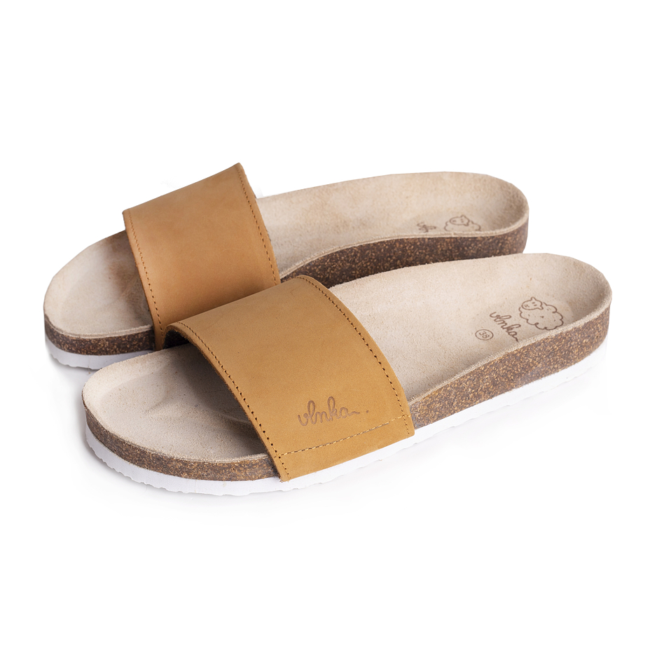Women's Trepky Orthopaedic Cork Sliders Beige