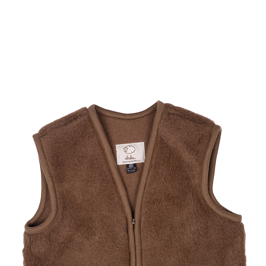 Wool Vest Brown