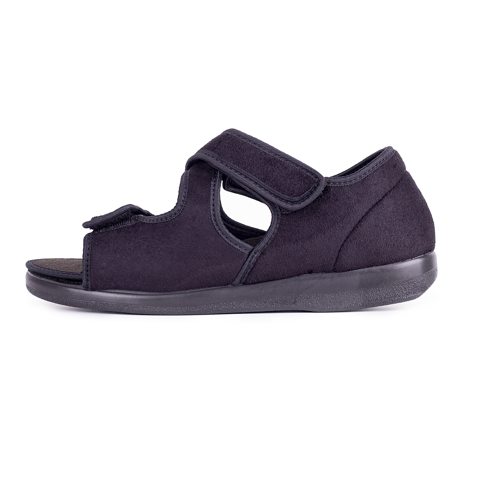 Open-Toe Wide Access Bandage Shoes Black