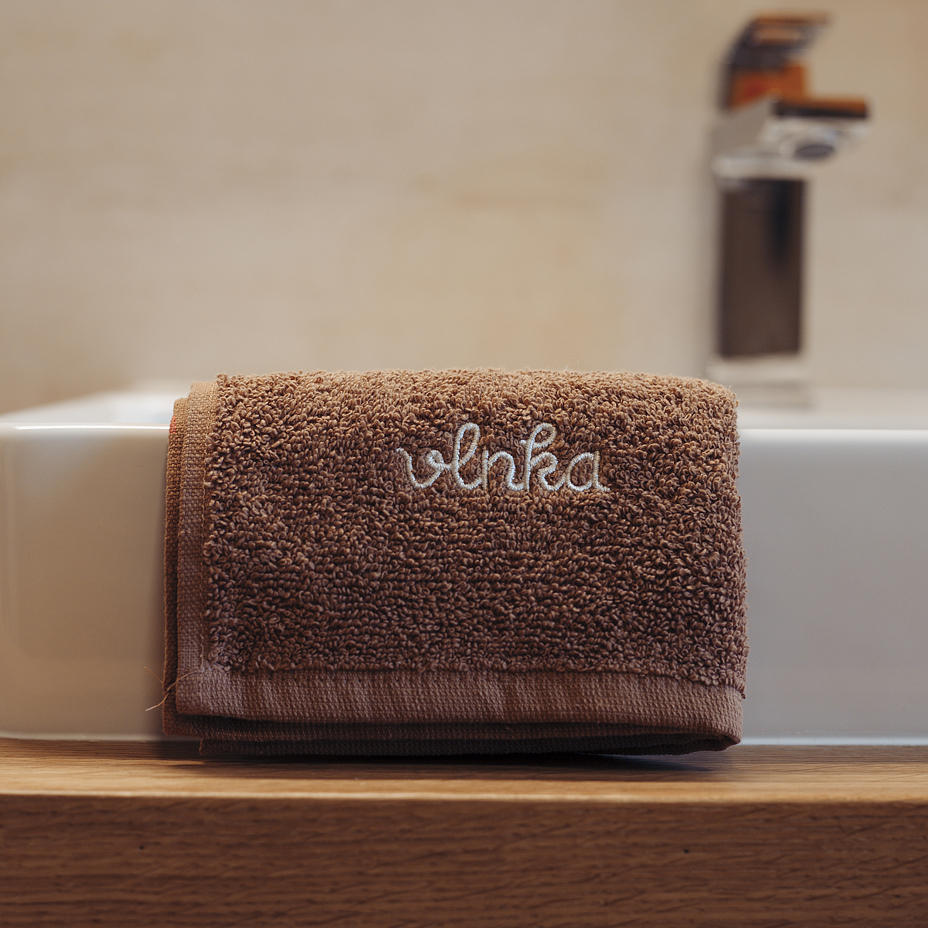 Vlnka Cotton Hand Towel Brown