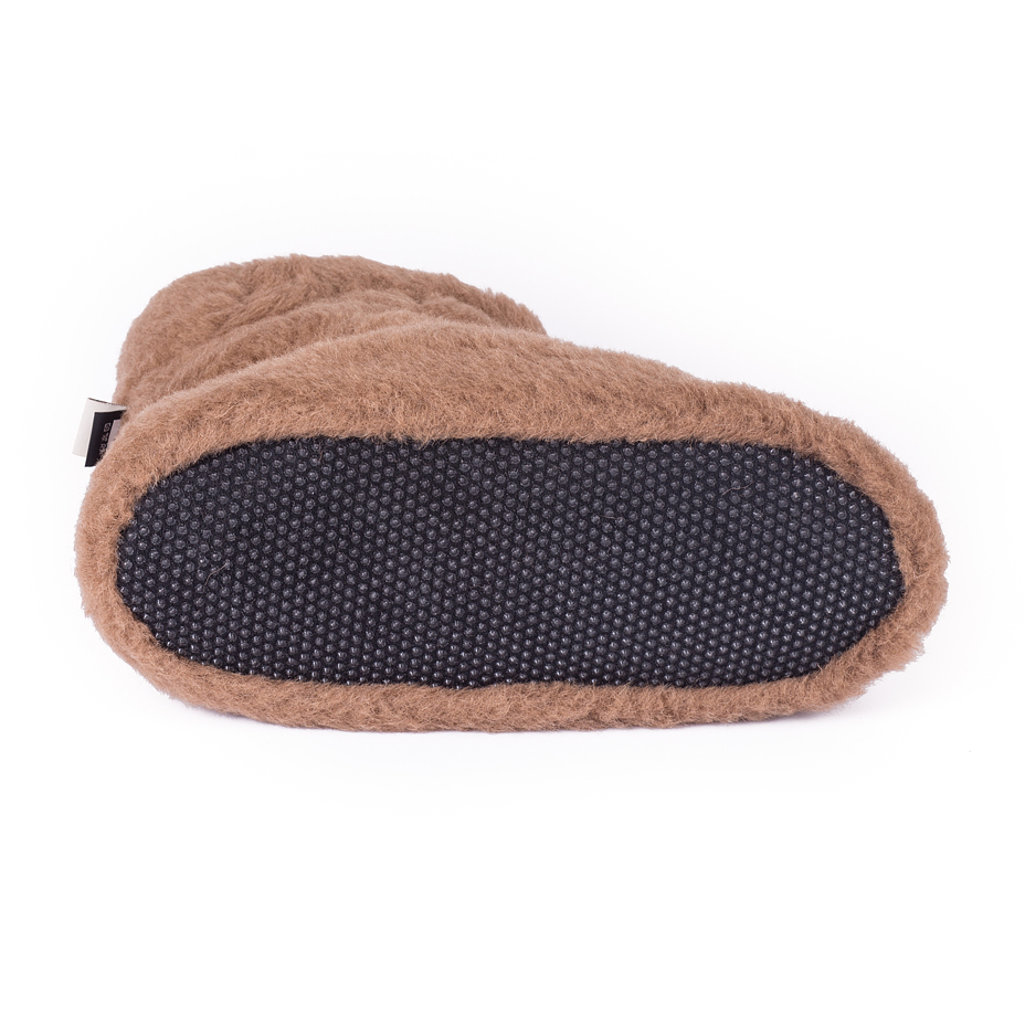 Wool TV Slipper Boots Brown