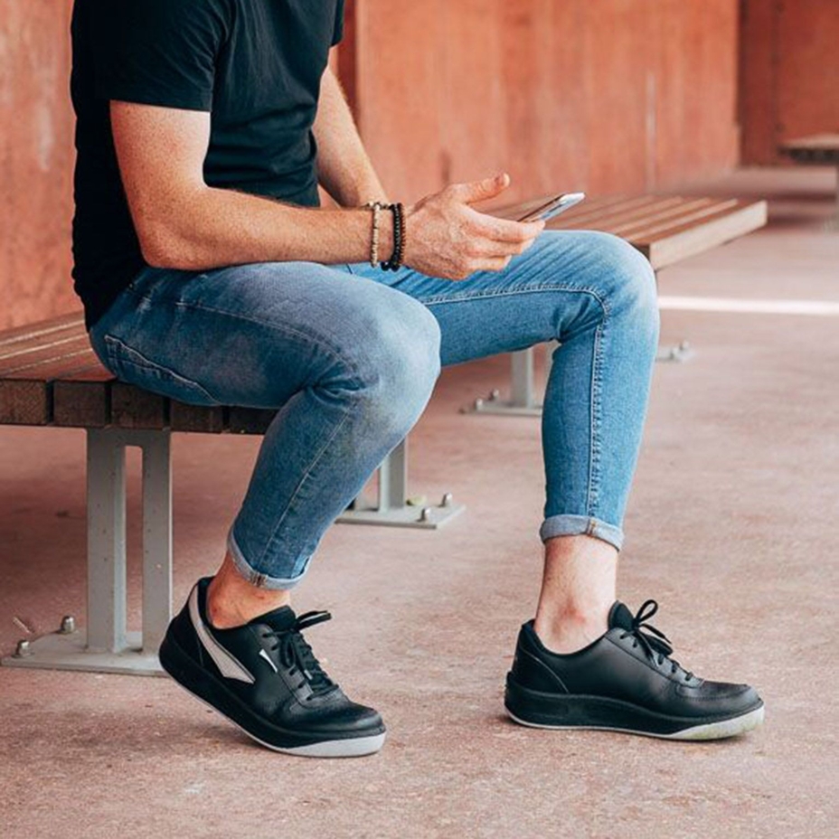 Leather PRESTIGE Trainers Black