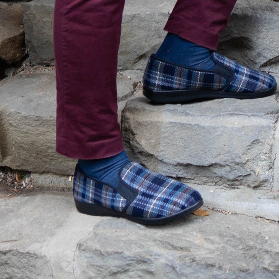 Men's Non-Slip Slippers Plaid