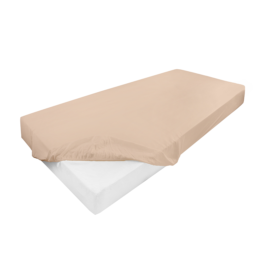 Fitted Cotton Sheet Beige
