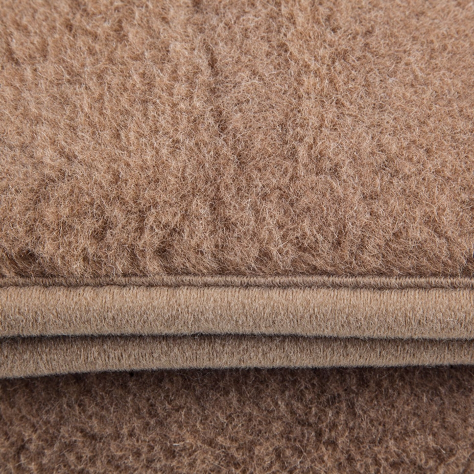 Wool Mattress Topper with Lining Brown