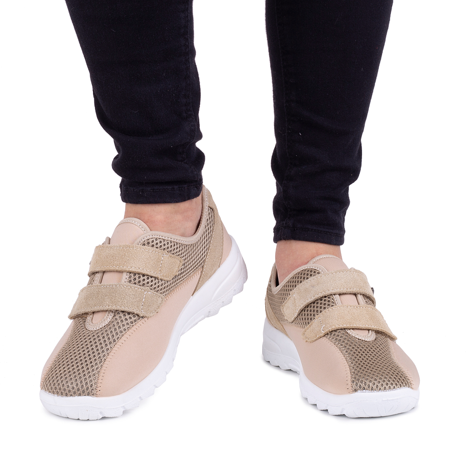 Women's breathable velcro gel sneakers Beige