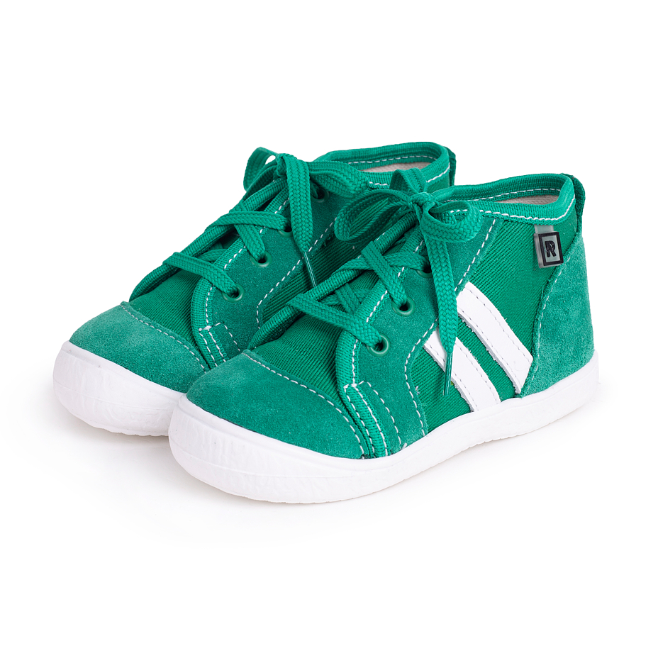Kids’ leather sneakers Koko Green