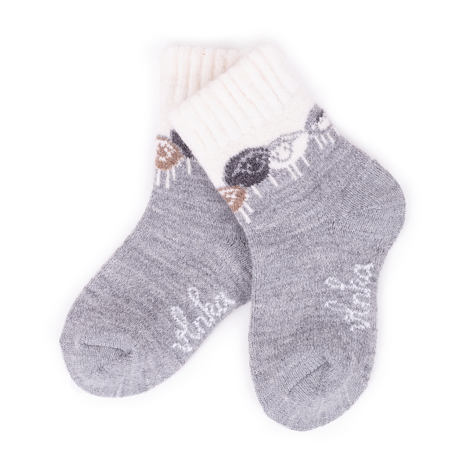 Kids’ Merino socks Lamb Friends White