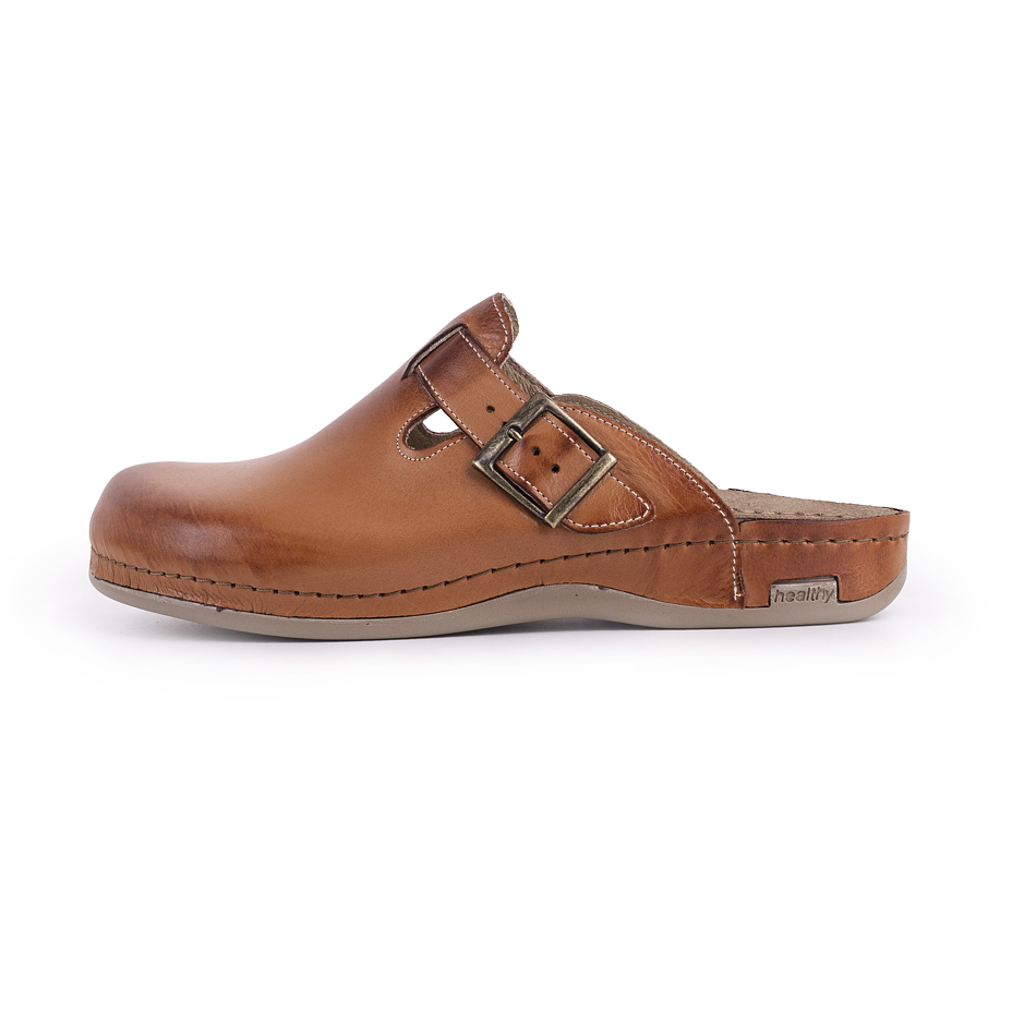 Men's leather slip-ons Leos Brown