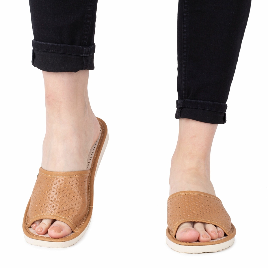 Women's summer open-toe slippers Brown
