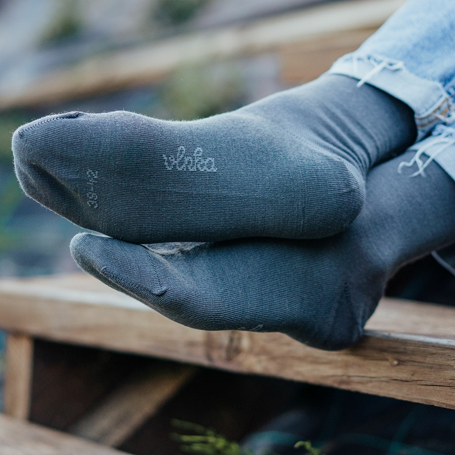 2 Pairs of summer socks Merino grey