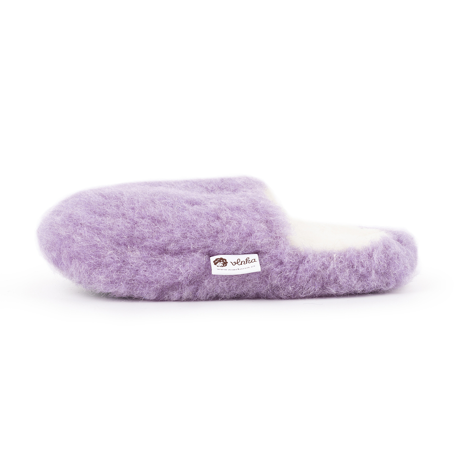 Kids’ wool TV slippers Purple