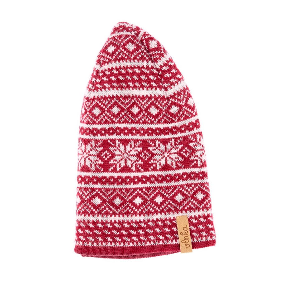 Vlnka Wool Beanie V24  Red