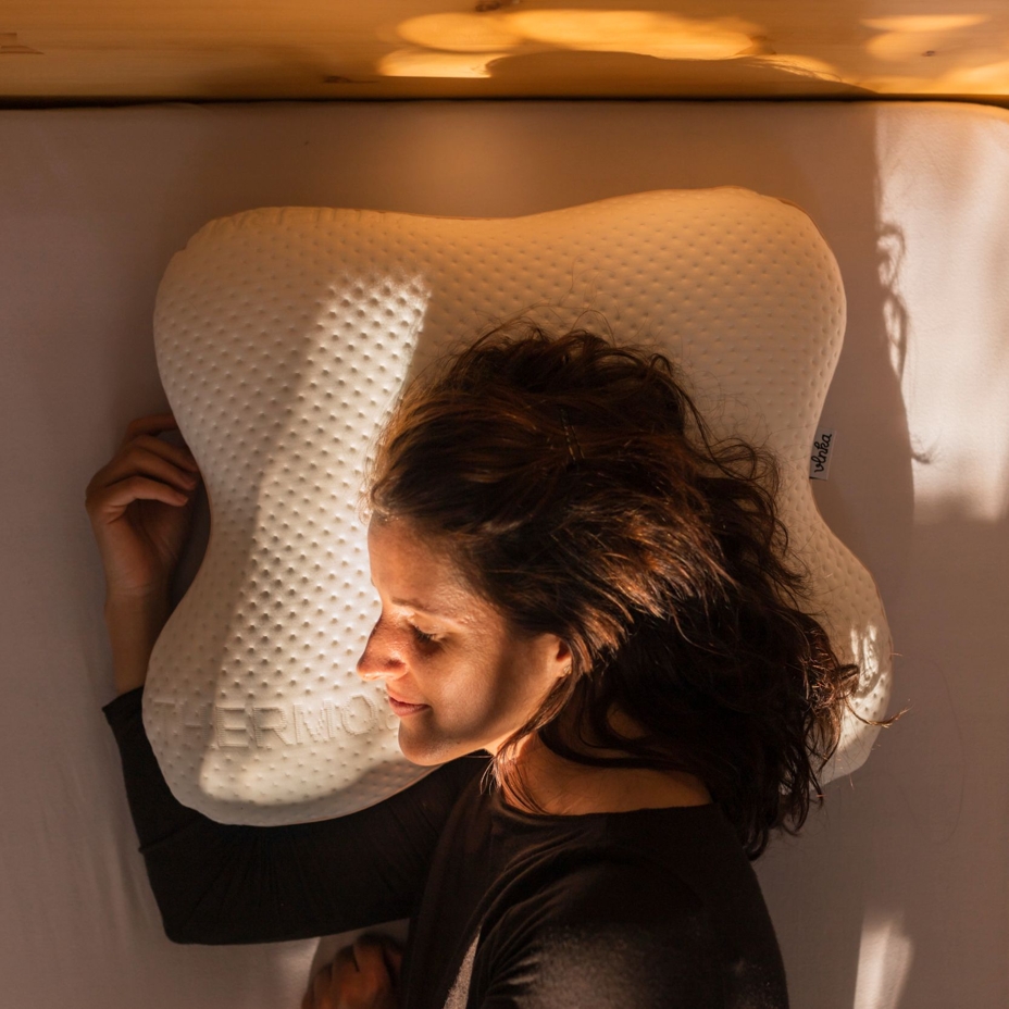 Orthopedic memory butterfly pillow