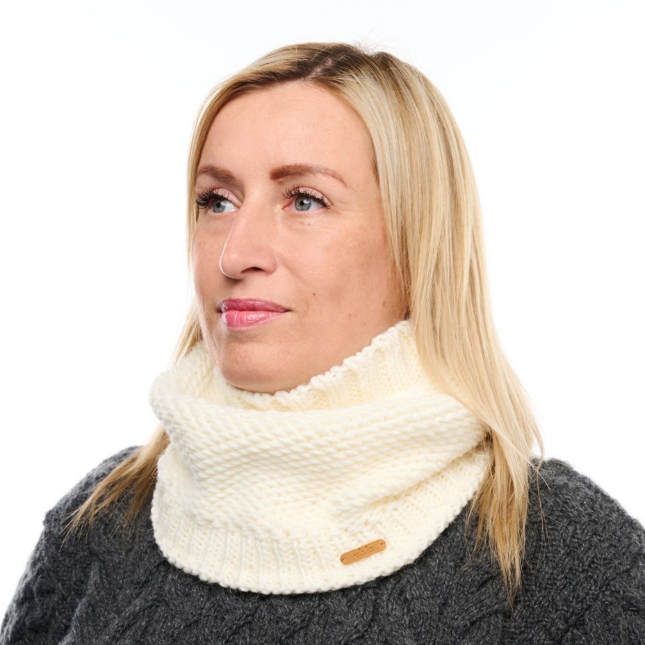 Vlnka Wool Neck Warmer N01 White