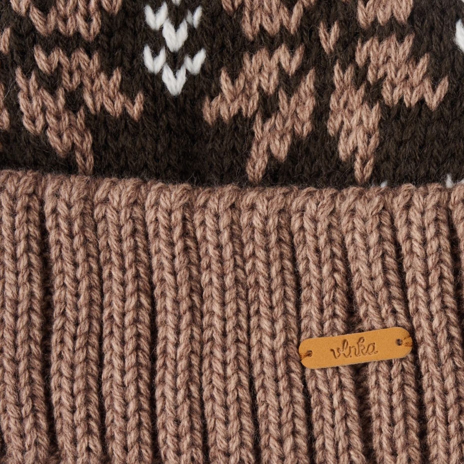 Vlnka Wool Beanie V14 Brown
