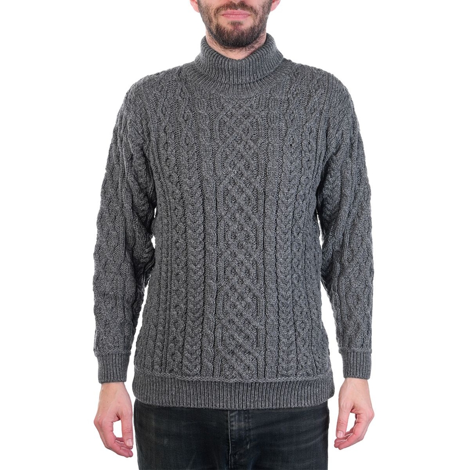 Vlnka Men's Wool Sweater S11 Dark Grey