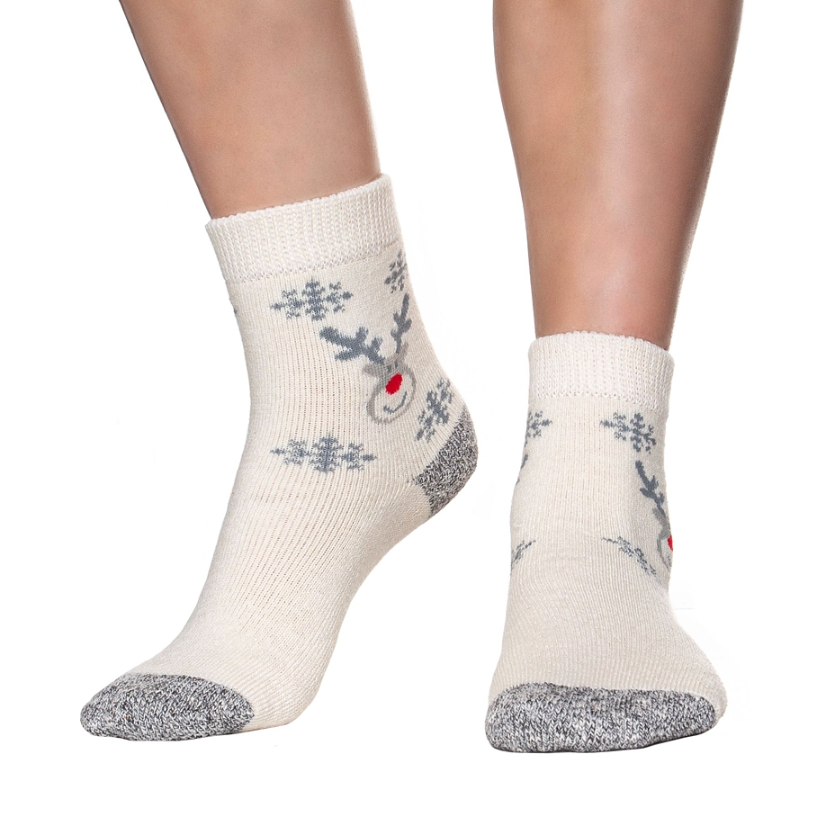 Kids’ Merino Socks Reindeer Grey
