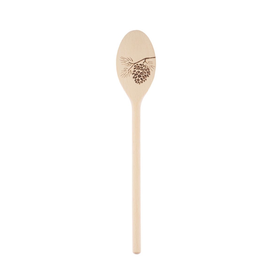 Oval Wooden Spoon Pinecone