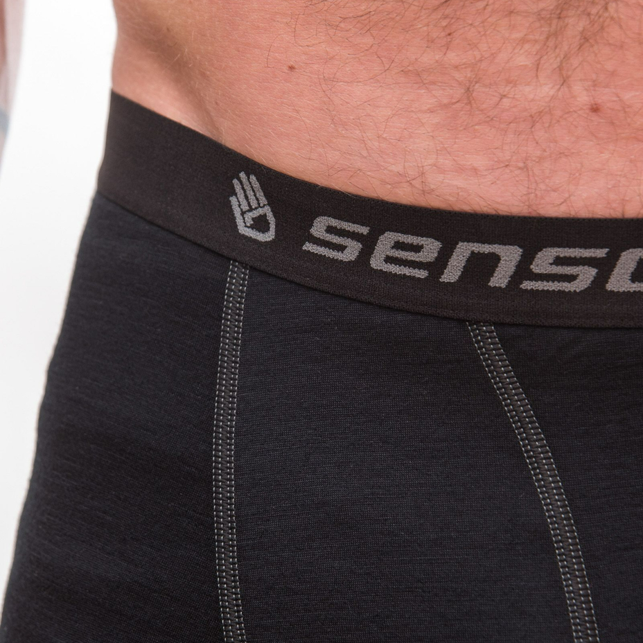 Men's Performance Sensor Merino Active Boxers Black