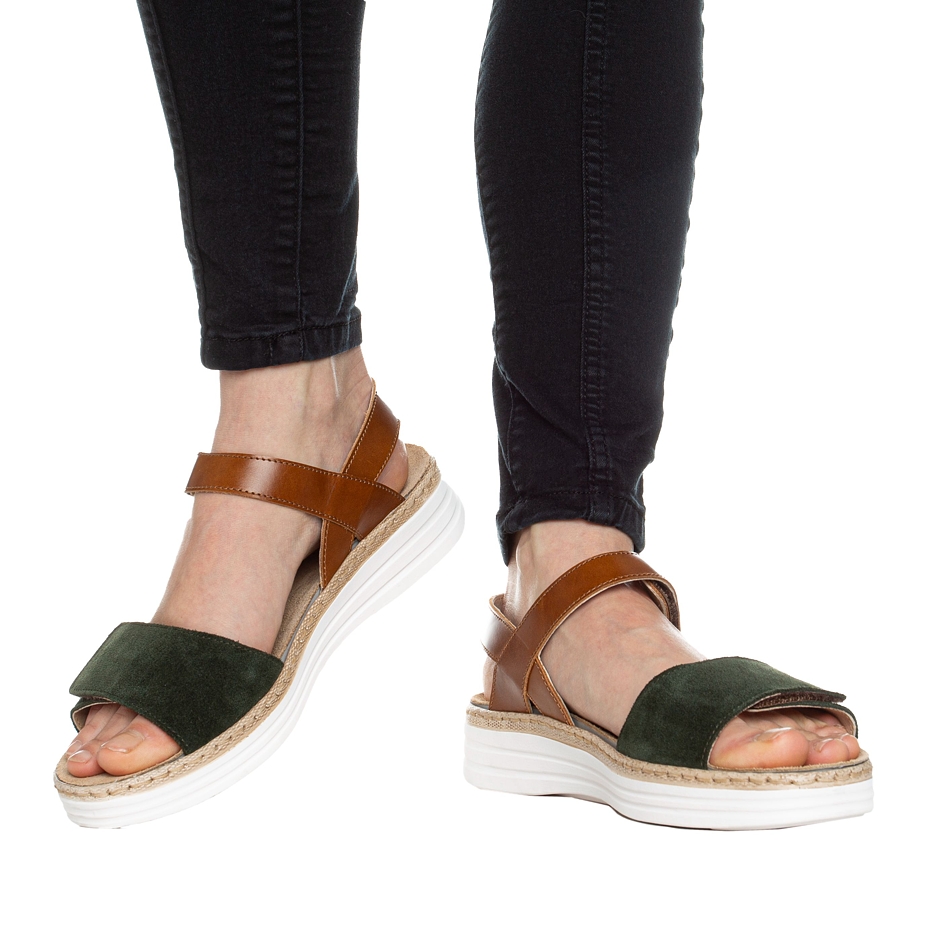 Women’s Veronika Leather Sandals Green