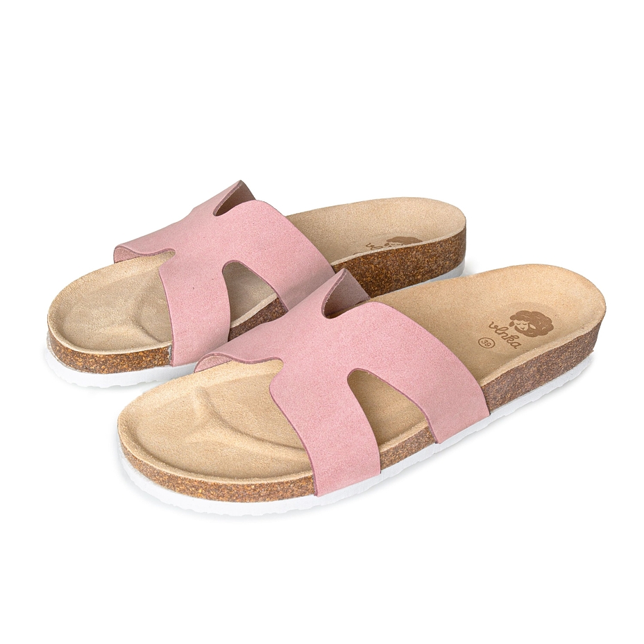 Women’s Zora Orthopaedic Cork Sliders Pink