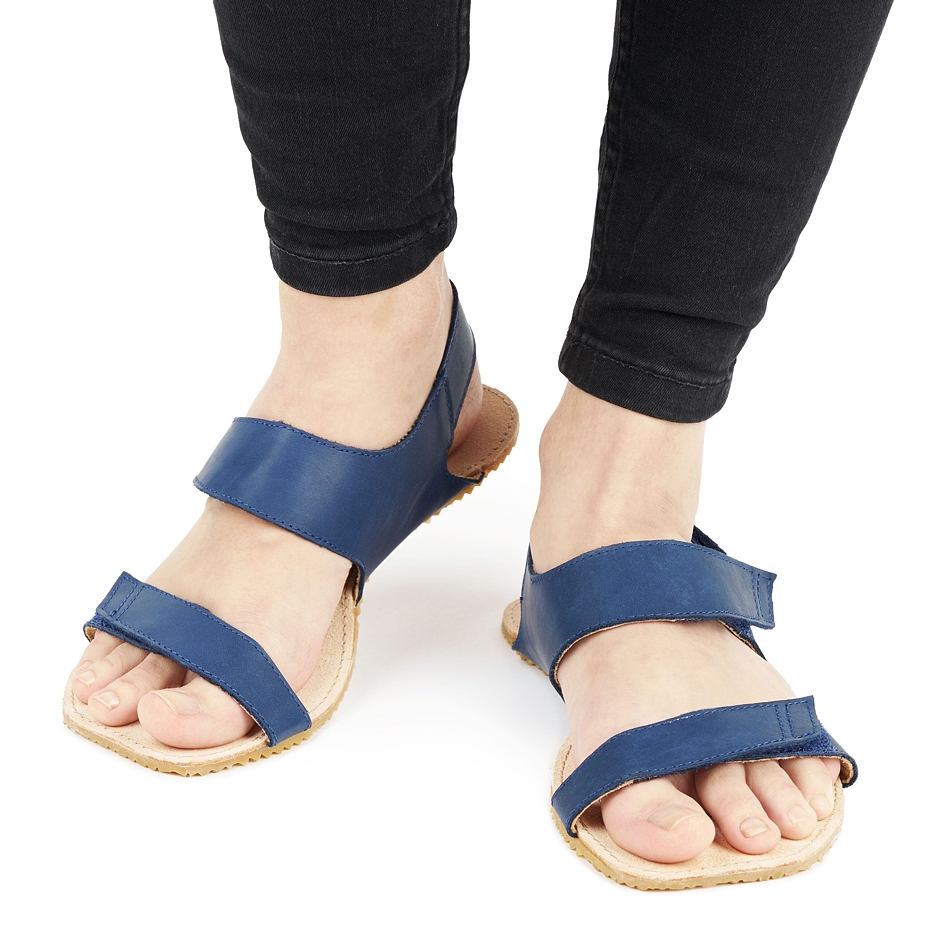 Ota Barefoot Leather Sandals Navy