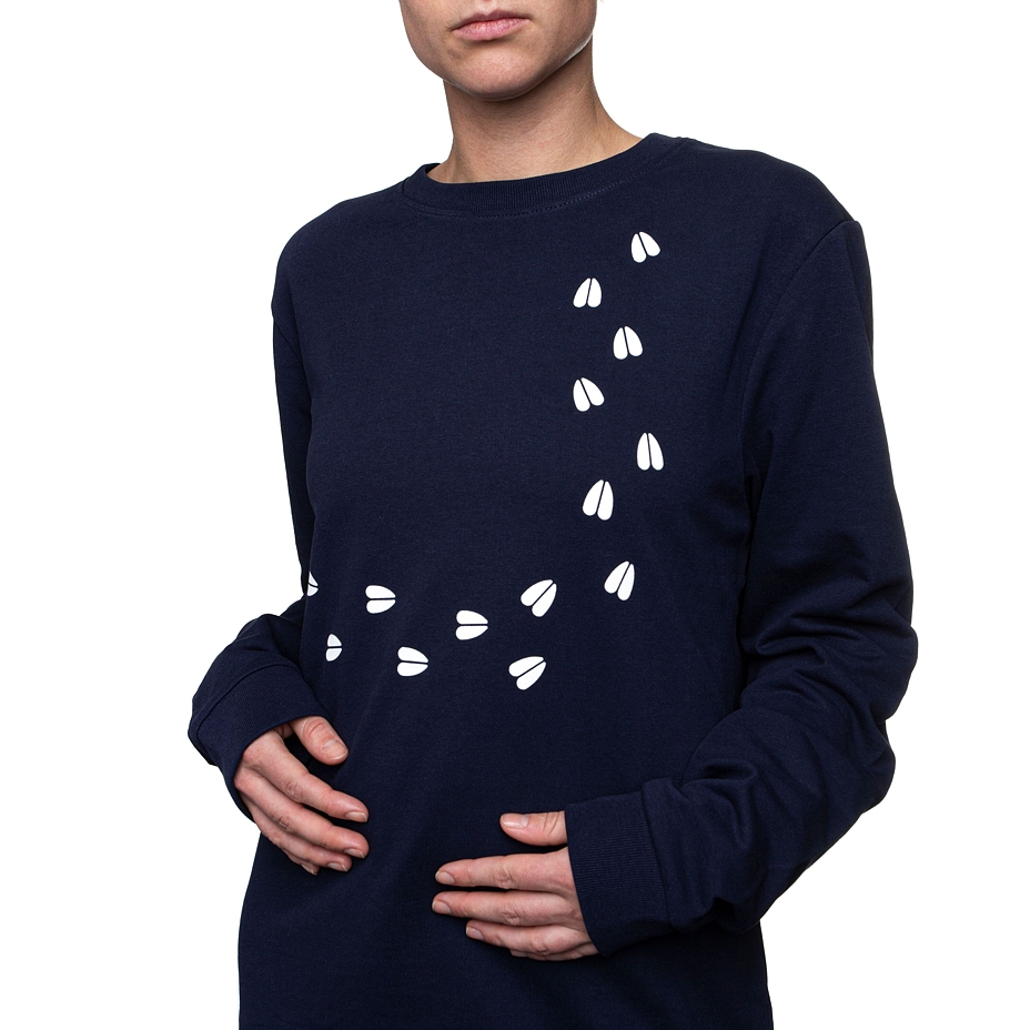 Woolvilli Cotton Sweatshirt Navy