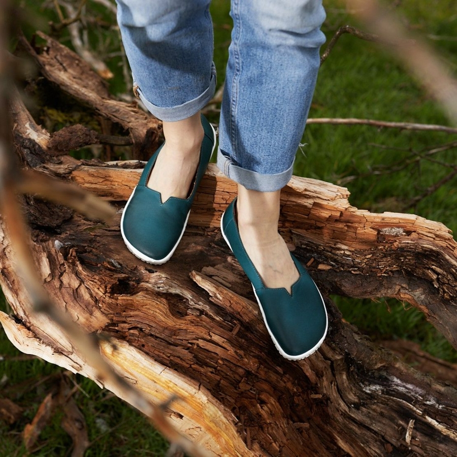 Women’s Odeta Barefoot Leather Ballerina Pumps Green