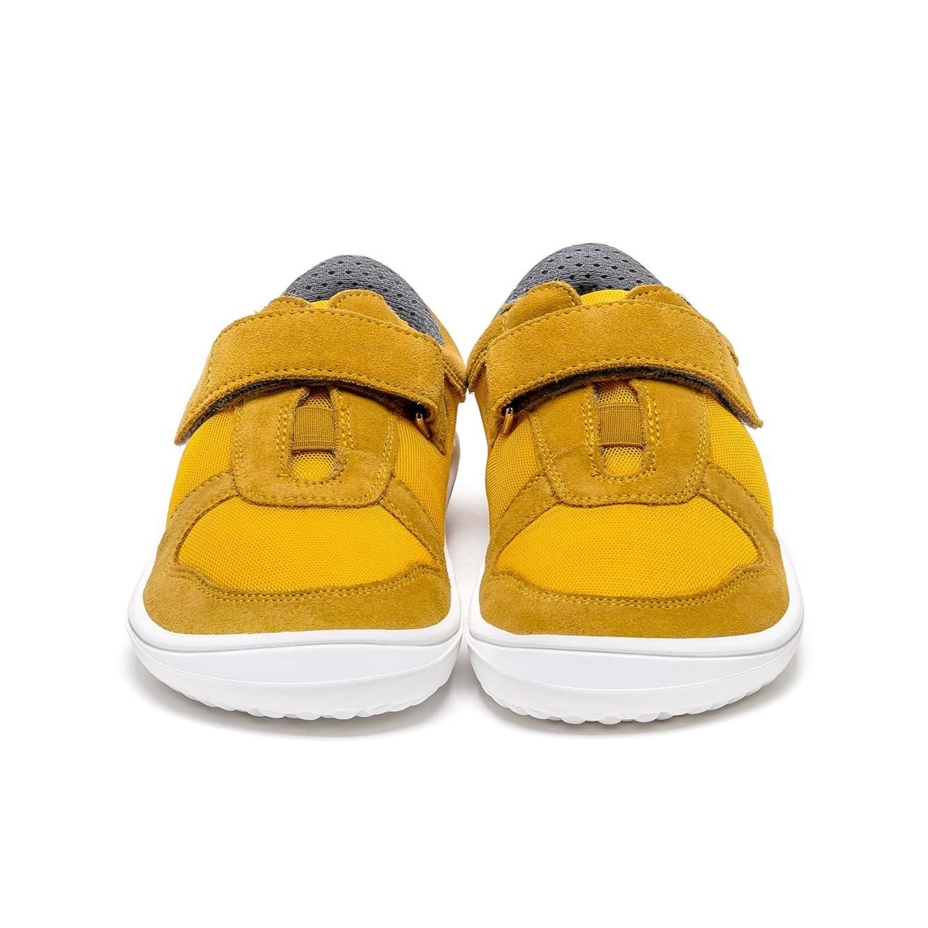 Kids’ Joy Leather Barefoot Trainers Yellow