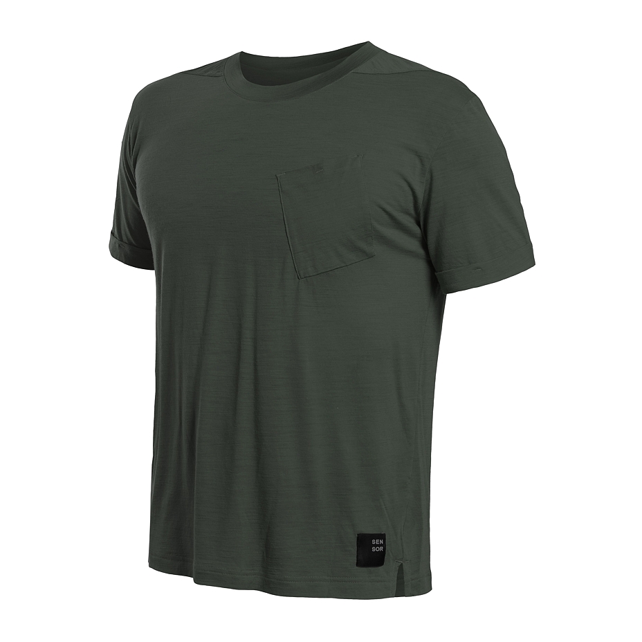 Men’s Sensor Merino Air Traveller T-shirt Olive Green