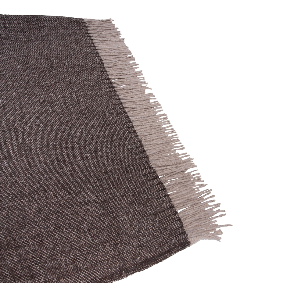Woolee Throw with Sheep’s Wool Brown