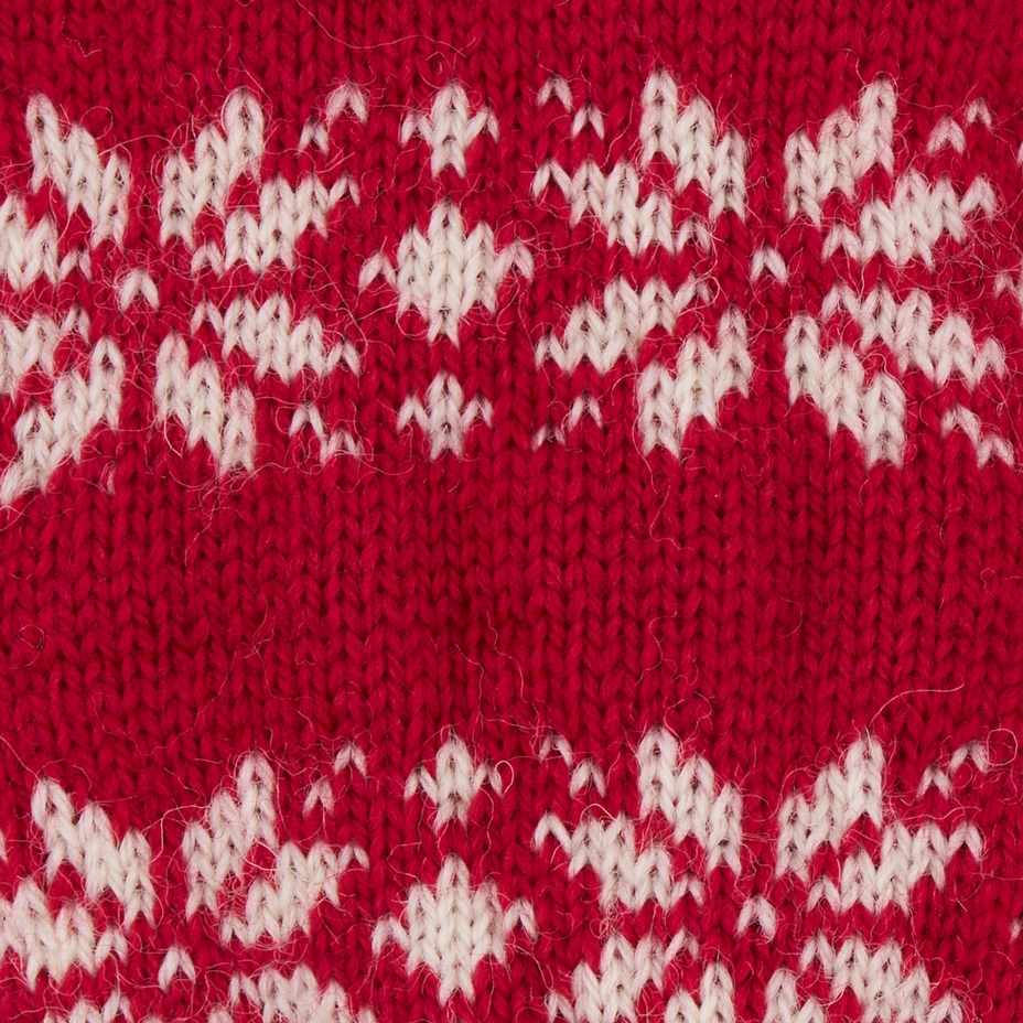 Vlnka Wool Mittens in Nordic Design P02 Red