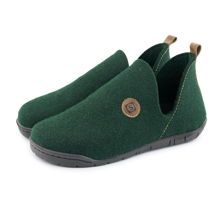 Women’s Jana Felt Slippers Dark Green