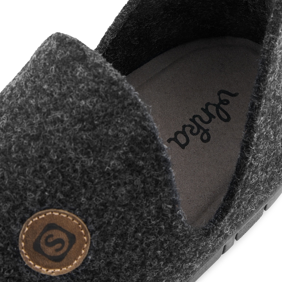 Men’s Jan Felt Slippers Dark Grey