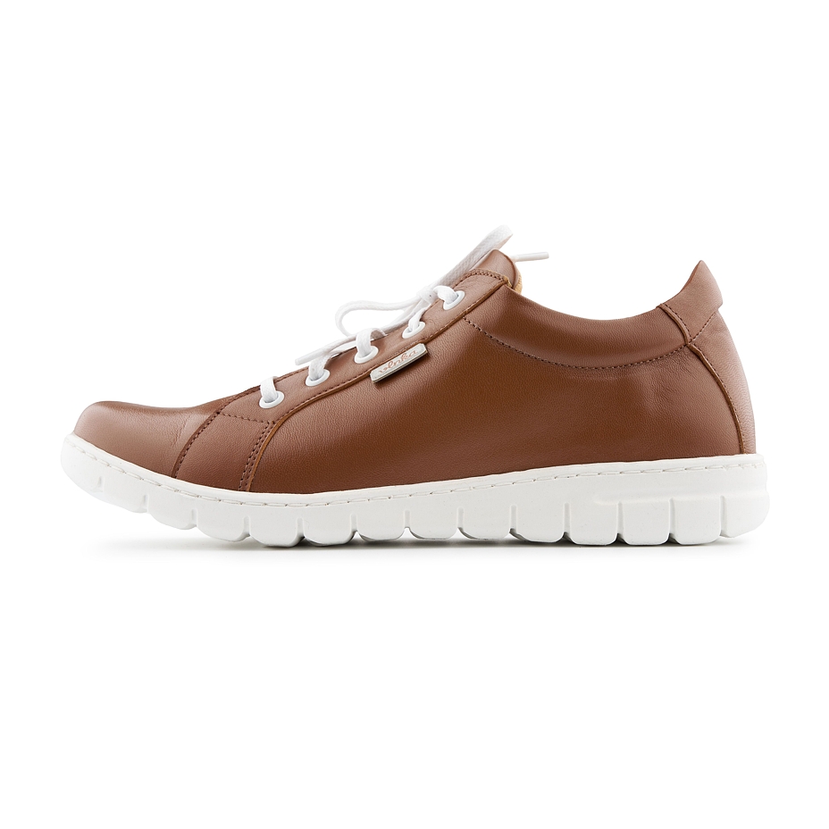 Women’s Nina Leather Trainers Brown