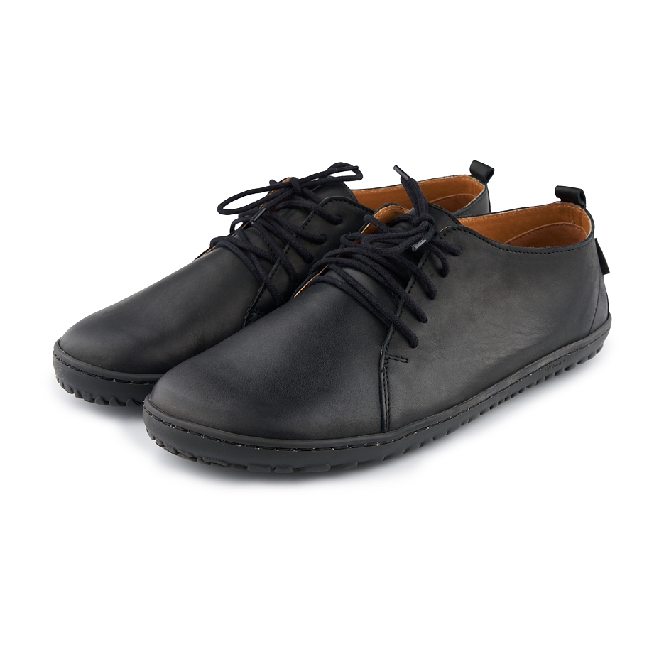 Men’s Oleg Leather Barefoot Shoes Black