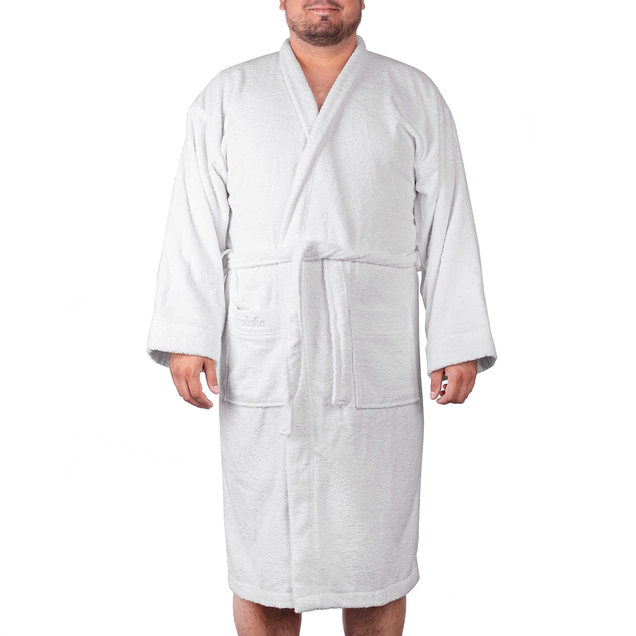 Cotton terry bathrobe