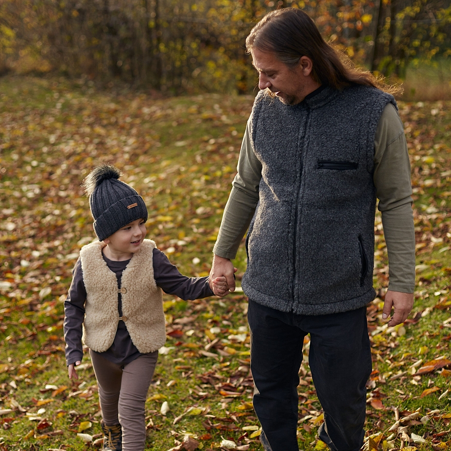 Sport Style Wool Vest Dark Grey