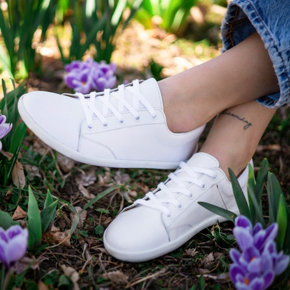 Prime Leather Barefoot Trainers White