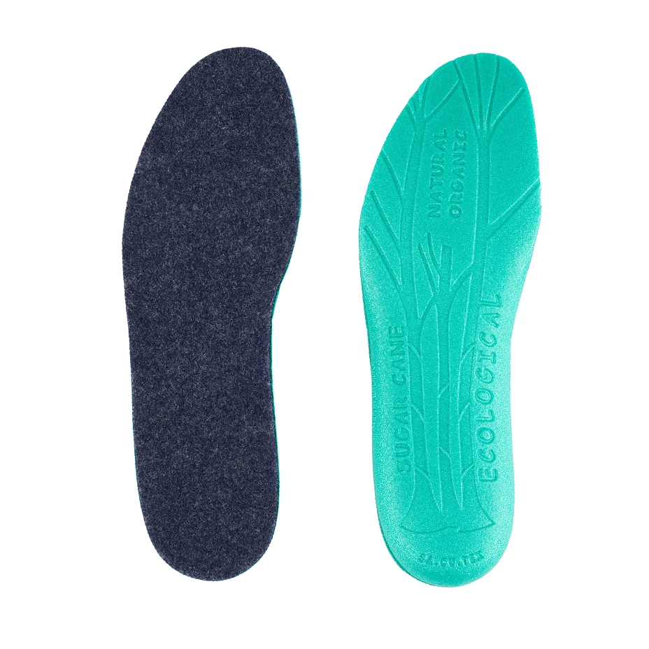 Woolee wool moulded shoe inserts with sugar cane (bagasse)