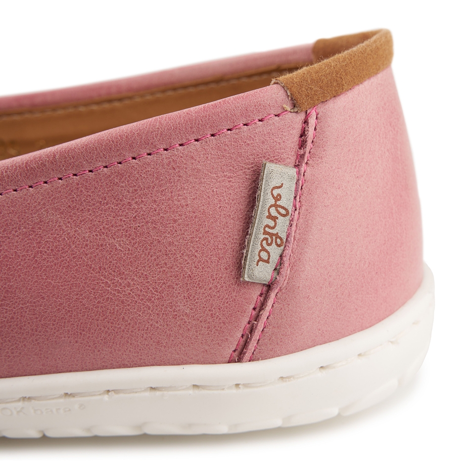 Women's barefoot leather ballerina flats Tamara pink