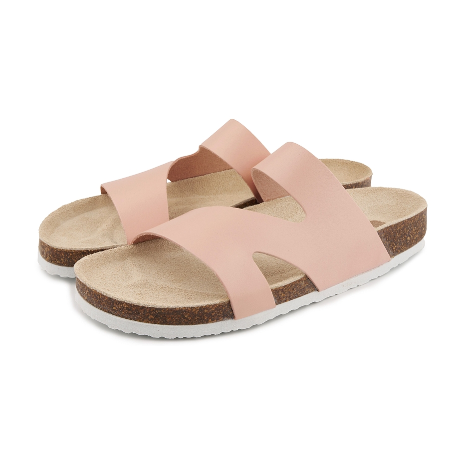 Women's cork anatomical slip-on shoes Lola pink - 2nd quality